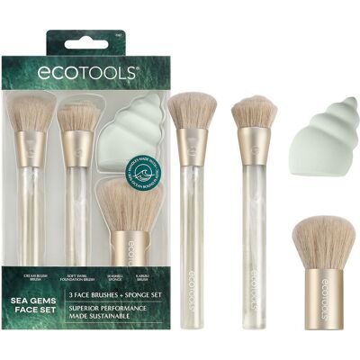 Ecotools Brochas Maquillaje + Esponja Sea Gems Estuche 4 pz Ecotools Brochas Maquillaje + Esponja Sea Gems Estuche 4 pz