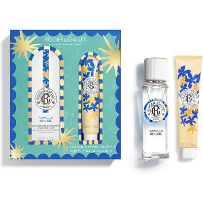 Roger & Gallet Conjunto de 2 peças de água perfumada Vanille Soleil para bem-estar Roger & Gallet Conjunto de 2 peças de água perfumada Vanille Soleil para bem-estar