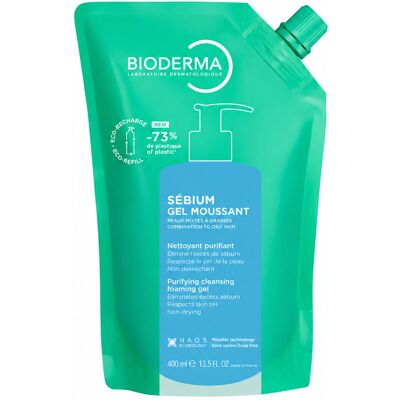 Bioderma Refil de gel purificante Sébium 400 ml Bioderma Refil de gel purificante Sébium 400 ml