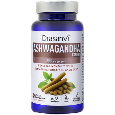 Drasanvi Ashwagandha Ksm 66 comprimidos 60 unidades Drasanvi Ashwagandha Ksm 66 comprimidos 60 unidades