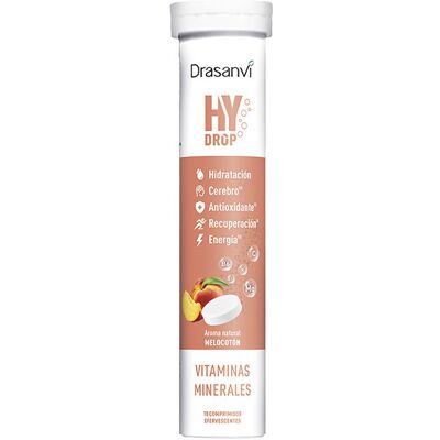 Drasanvi Comprimidos efervescentes Hydrop Electrolytes #Pêssego 18 unidades Drasanvi Comprimidos efervescentes Hydrop Electrolytes #Pêssego 18 unidades