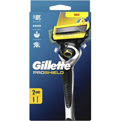 Aparelho de barbear Gillette Fusion Proshield + 2 refis Aparelho de barbear Gillette Fusion Proshield + 2 refis