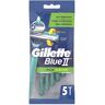 Gillette Lâmina de barbear descartável Blue II Plus Slalom 5 unidades