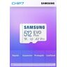 Cartão de Memória Samsung EVO Plus MicroSDXC 512GB UHS-I U3 V30 Classe 10 c/ Adaptador