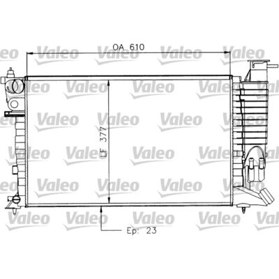 Radiador, arrefecimento do motor VALEO 730927 Radiador, arrefecimento do motor VALEO 730927