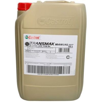 Óleo da caixa de velocidades CASTROL 15D713 Transmax AXLE 75W80 20L Óleo da caixa de velocidades CASTROL 15D713 Transmax AXLE 75W80 20L