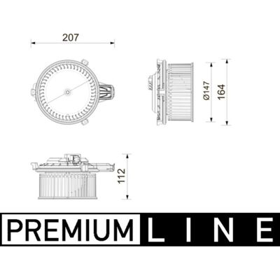 Ventilador da cabina MAHLE AB 443 000P Ventilador da cabina MAHLE AB 443 000P