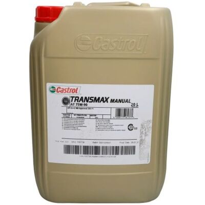 Óleo da caixa de velocidades CASTROL 16096B Transmax MANUAL 75W90 20L Óleo da caixa de velocidades CASTROL 16096B Transmax MANUAL 75W90 20L