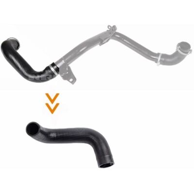 Mangueira de entrada de ar NRF 166204 - Lado de entrada, Intercooler Mangueira de entrada de ar NRF 166204 - Lado de entrada, Intercooler