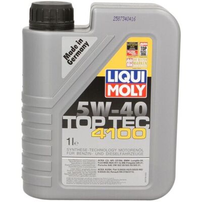 Liqui Moly - Óleo de motor sintético Top Tec 4100 5W-40 - 1L Liqui Moly - Óleo de motor sintético Top Tec 4100 5W-40 - 1L