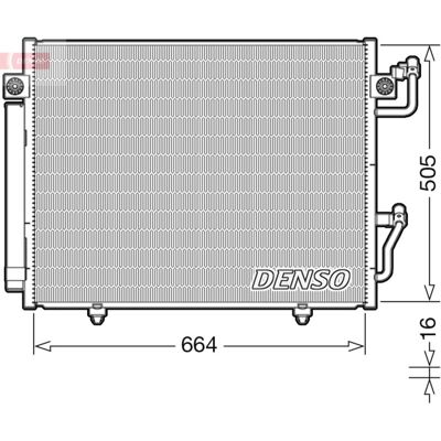 Condensador, sistema de ar condicionado DENSO DCN45005 Condensador, sistema de ar condicionado DENSO DCN45005