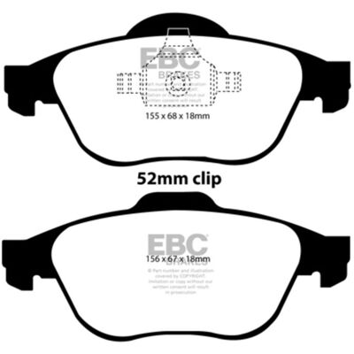 Conjunto de pastilhas de travão EBC BRAKES Yellow Stuff DP41394R, frente Conjunto de pastilhas de travão EBC BRAKES Yellow Stuff DP41394R, frente