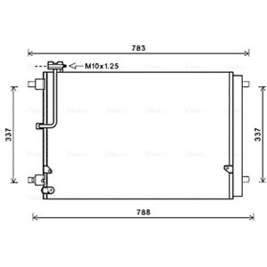 Condensador, sistema de ar condicionado AVA COOLING AI5389D Condensador, sistema de ar condicionado AVA COOLING AI5389D