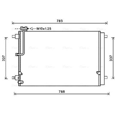 Condensador, sistema de ar condicionado AVA COOLING AI5389D Condensador, sistema de ar condicionado AVA COOLING AI5389D