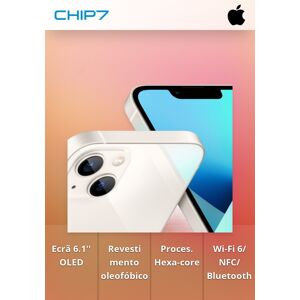 Apple iPhone 13 - 5G smartphone - SIM duplo / Memória Interna 256 GB - visor OLED - 6.1" - 2532 x 1170 pixeis - 2x câmaras traseiras 12 MP, 12 MP - front camera 12 MP - amarelo radiante