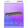 NETGEAR GS116LP - Interruptor - 16 x 10/100/1000 (PoE+) - desktop, montável em trilho, montável na parede - PoE+ (76 W) - alimentação DC