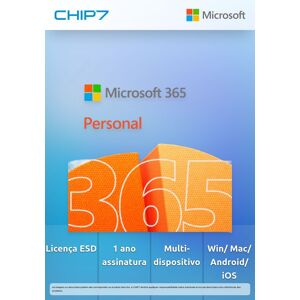 Microsoft Microsft 365 Personal - LICENÇA ESD - 32/64 - Licença de assinatura (1 ano) - 1 telefone, 1 tablet, 1 PC/Mac  - Win, Mac, Android, iOS, All Languages, Eurozone