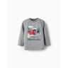 ZY BABY T-Shirt de Algodão para Bebé Menino 'Snowman House', Cinza