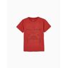 ZY T-shirt de Algodão para Menino 'Palladio', Vermelho Tijolo