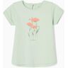 ZY BABY T-shirt de Algodão para Bebé Menina 'Flores Selvagens', Verde