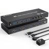 AIMOS USB 3.0 KVM Switch com 4 Portas e Porta USB 3.0  Suporta 4K 60Hz  2K @ 120Hz  RGB 4:4:4  Simulação