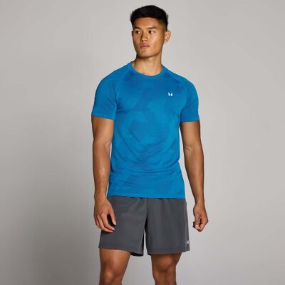 MyProtein T-shirt MP Men's Tempo Pillar Graphic Seamless - Azul Pista - XL MyProtein T-shirt MP Men's Tempo Pillar Graphic Seamless - Azul Pista - XL