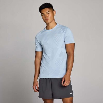 MyProtein T-shirt MP Men's Tempo Pillar Graphic Seamless - Azul Brisa - XS MyProtein T-shirt MP Men's Tempo Pillar Graphic Seamless - Azul Brisa - XS