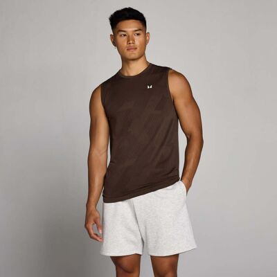 MyProtein Camisola de Alças MP Tempo Pillar Graphic Seamless para Homem - Cacau - S MyProtein Camisola de Alças MP Tempo Pillar Graphic Seamless para Homem - Cacau - S