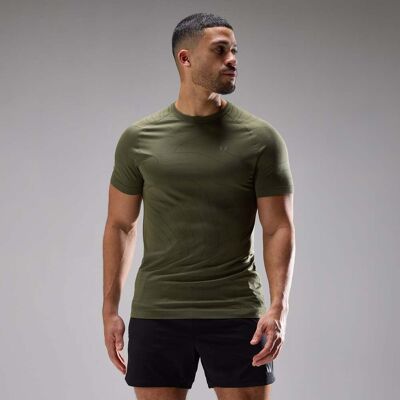 MyProtein T-shirt Ultra Seamless Velocity MP para Homem - Verde-azeitona Esbatido - S MyProtein T-shirt Ultra Seamless Velocity MP para Homem - Verde-azeitona Esbatido - S