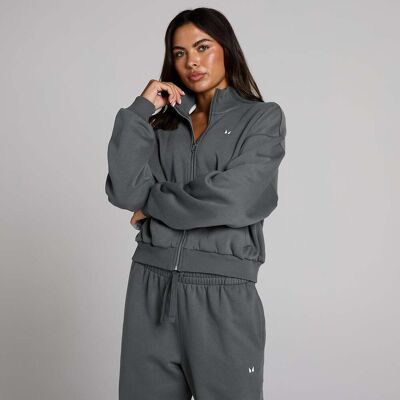 MyProtein Blusão Bomber com Fecho Basics MP Mulher - Cinzento Escuro - XXL MyProtein Blusão Bomber com Fecho Basics MP Mulher - Cinzento Escuro - XXL