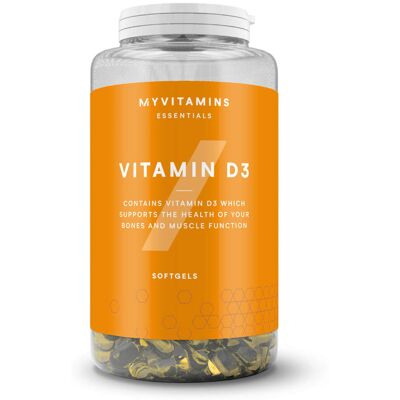 Myvitamins Vitamina D3 Softgels - 360 - Não Vegano - Apoia ossos e imunidade Myvitamins Vitamina D3 Softgels - 360 - Não Vegano - Apoia ossos e imunidade
