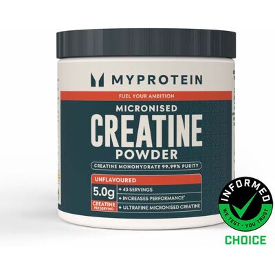 MyProtein Creatina Micronizada em Pó - 250g - 43servings - Sem Sabor MyProtein Creatina Micronizada em Pó - 250g - 43servings - Sem Sabor
