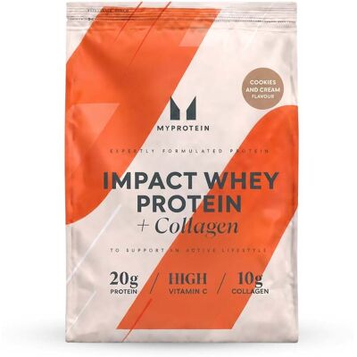 MyProtein Impact Whey Protein + Collagen - 375G - 15servings - Bolacha e Nata MyProtein Impact Whey Protein + Collagen - 375G - 15servings - Bolacha e Nata