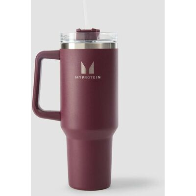 MyProtein Garrafa de Metal MP com Pega Lateral e Palha 1200ml - Baga Escuro MyProtein Garrafa de Metal MP com Pega Lateral e Palha 1200ml - Baga Escuro