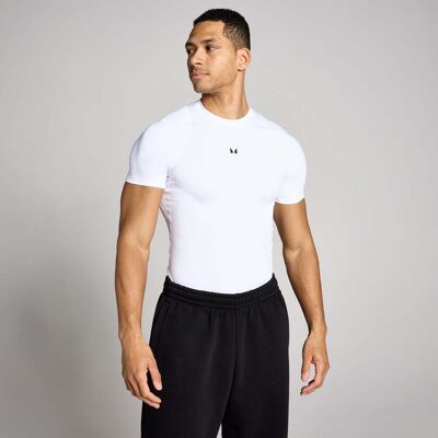 MyProtein Camada Base de Treino Manga Curta Masculina MP - Branco - XXXL MyProtein Camada Base de Treino Manga Curta Masculina MP - Branco - XXXL