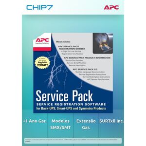 Apc Service Pack +1 Year Warranty Extension para os modelos SMX1500RMI2UNC, SMX2200HV, SMX3000HV, SMX3000HVNC, SMT2200RMI2U, SMT3000I, SMT3000RMI2U, SURT2000XLI..