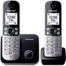 Panasonic KX-TG6852SPB Duo Teléfonos Inalámbricos Negro