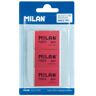 milan Blister Nata 624 Blister 3 Borrachas com Faixa de Celofane Rosa