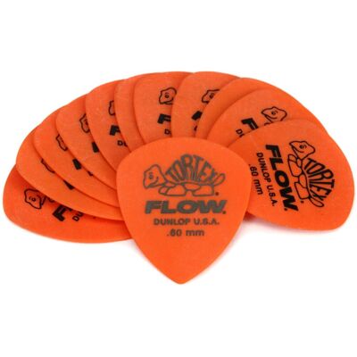 Dunlop Tortex Flow Guitar Picks .60 mm Orange (pack 12) Dunlop Tortex Flow Guitar Picks .60 mm Orange (pack 12)