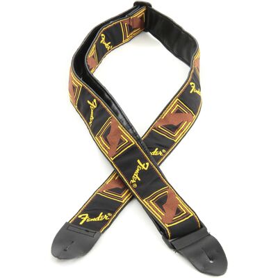 Fender 2" Monogrammed Black Yellow Brown Fender 2" Monogrammed Black Yellow Brown