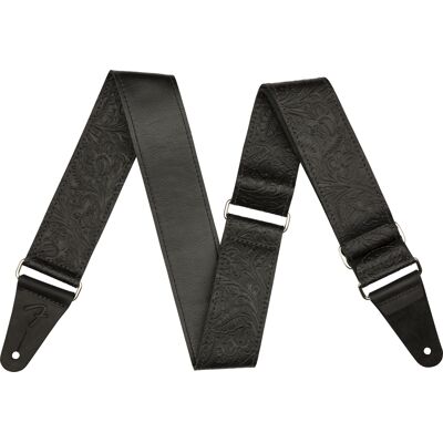 Fender Tooled Leather Guitar Strap 2'' Black Fender Tooled Leather Guitar Strap 2'' Black