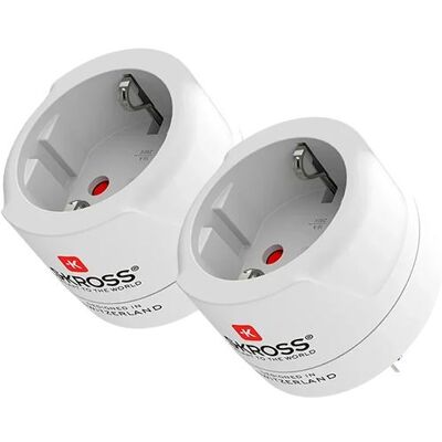 Skross Adaptador Europa para E.U.A. - Branco - 2 Unidades Skross Adaptador Europa para E.U.A. - Branco - 2 Unidades