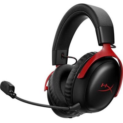 Auscultadores Gaming Wireless HyperX Cloud III S - Preto e Vermelho Auscultadores Gaming Wireless HyperX Cloud III S - Preto e Vermelho