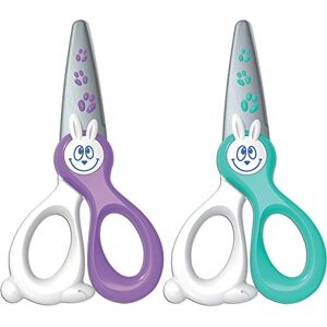 Maped Kidi Cut Tesoura para artesanato (12 cm, 2 unidades), cor roxa e verde menta Maped Kidi Cut Tesoura para artesanato (12 cm, 2 unidades), cor roxa e verde menta
