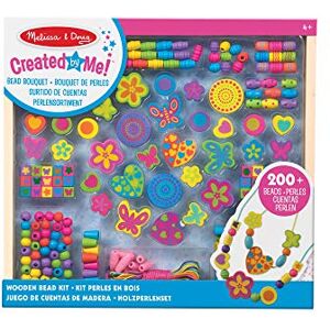 Melissa & Doug Conjunto de contas de madeira, kit para fazer pulseiras menina e colares: 200 contas sortidas artesanato meninas contas para pulseiras presente menina 4 anos certificados FSC Melissa & Doug Conjunto de contas de madeira, kit para fazer pulseiras menina e colares: 200 contas sortidas artesanato meninas contas para pulseiras presente menina 4 anos certificados FSC