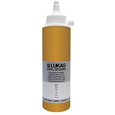 Lukas Cryl Studio Tinta acrílica (250 ml), cor dourada Lukas Cryl Studio Tinta acrílica (250 ml), cor dourada