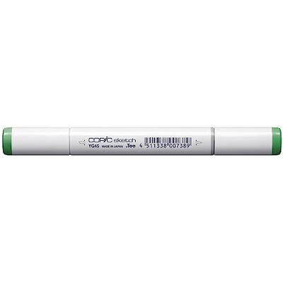 Copic Sketch YG45 Marcador duplo verde com ponta média e ponta de pincel Copic Sketch YG45 Marcador duplo verde com ponta média e ponta de pincel