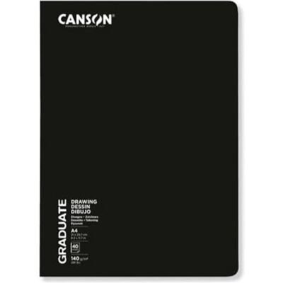 Canson Graduate ArtBook Caderno de esboços costurados, 20 folhas, 21 x 140 g Canson Graduate ArtBook Caderno de esboços costurados, 20 folhas, 21 x 140 g