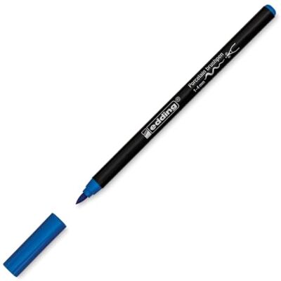 Edding 4200 marcador com ponta de pincel para porcelana azul claro 1 marcador ponta de pincel de 1-4 mm pintar e decorar cerâmica tinta resistente à luz e máquina de lavar louça secagem Edding 4200 marcador com ponta de pincel para porcelana azul claro 1 marcador ponta de pincel de 1-4 mm pintar e decorar cerâmica tinta resistente à luz e máquina de lavar louça secagem