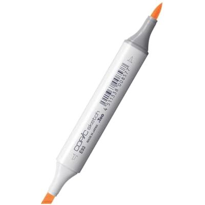 COPIC Sketch E93 Marcador de chá duplo, com ponta média e ponta de pincel COPIC Sketch E93 Marcador de chá duplo, com ponta média e ponta de pincel